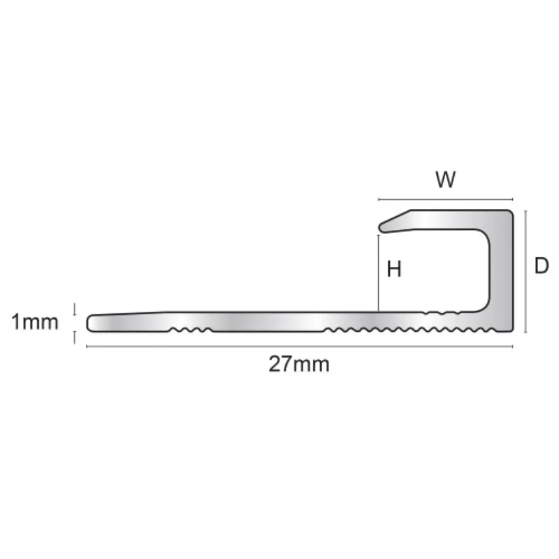 Genesis 3mm LVT Aluminium edging profile